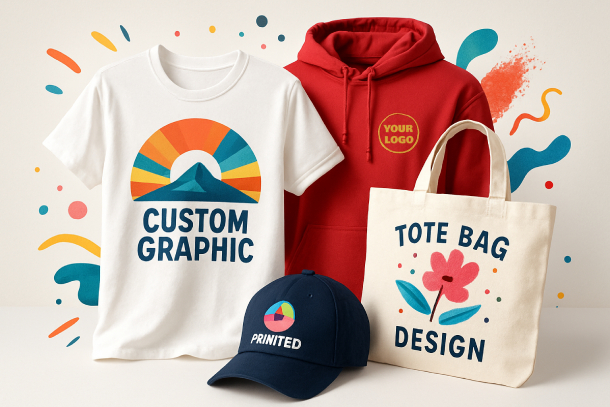 Топ-10 популярных товаров для печати: футболки, толстовки, сумки, кепки